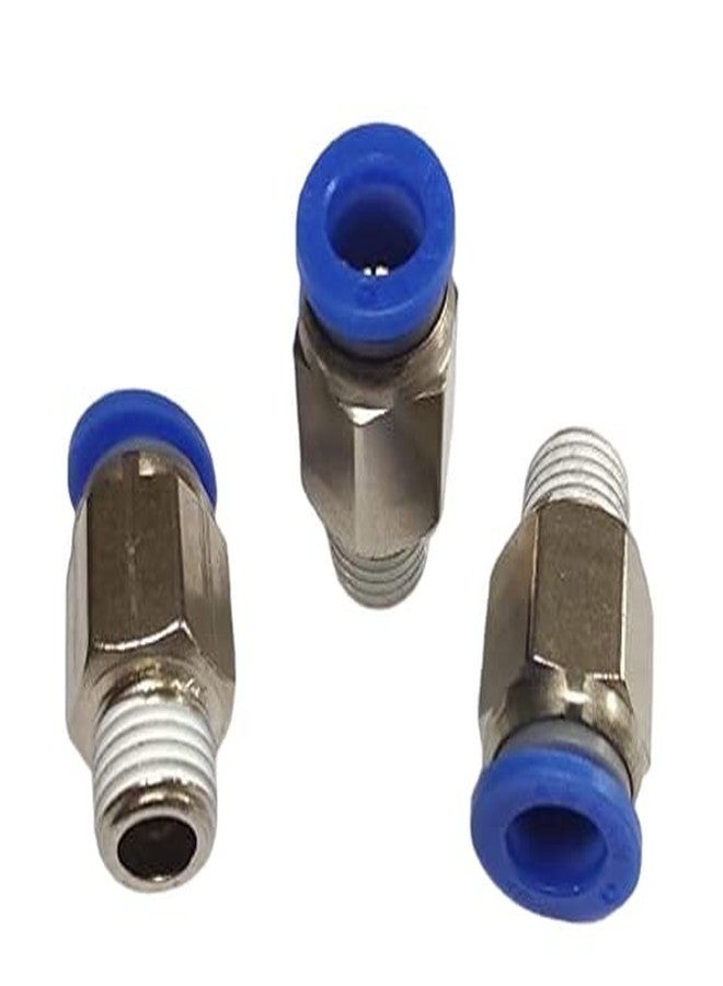 CRAFTSFY 1/4" X 10 MMOD Pneumatic Push Type Male Connector Joint Pneumatic Connector Quick Fittings Size: 1/4" X 10 MM OD Quick Air Fittings Size:1/4 X 10 MM (Pack of 3) - Image 1